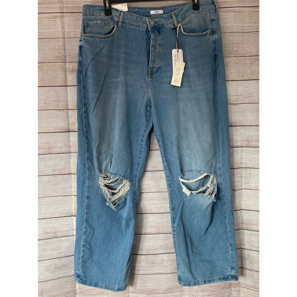 Forever 21 90's Fit Pinch Waist Loose Fit Relaxed Leg Jeans 20 NWT Button Fly - Picture 1 of 8